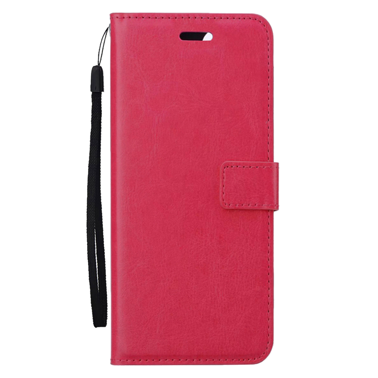 BASEY. Hoes Geschikt voor Samsung A55 Hoesje Bookcase Hoes Flip Case Book Cover - Hoesje Geschikt voor Samsung Galaxy A55 Hoes Book Case Hoesje - Donkerroze