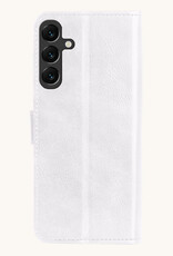 Nomfy Hoesje Geschikt voor Samsung A35 Hoes Bookcase Flipcase Book Cover Met 2x Screenprotector - Hoes Geschikt voor Samsung Galaxy A35 5G Hoesje Book Case - Wit