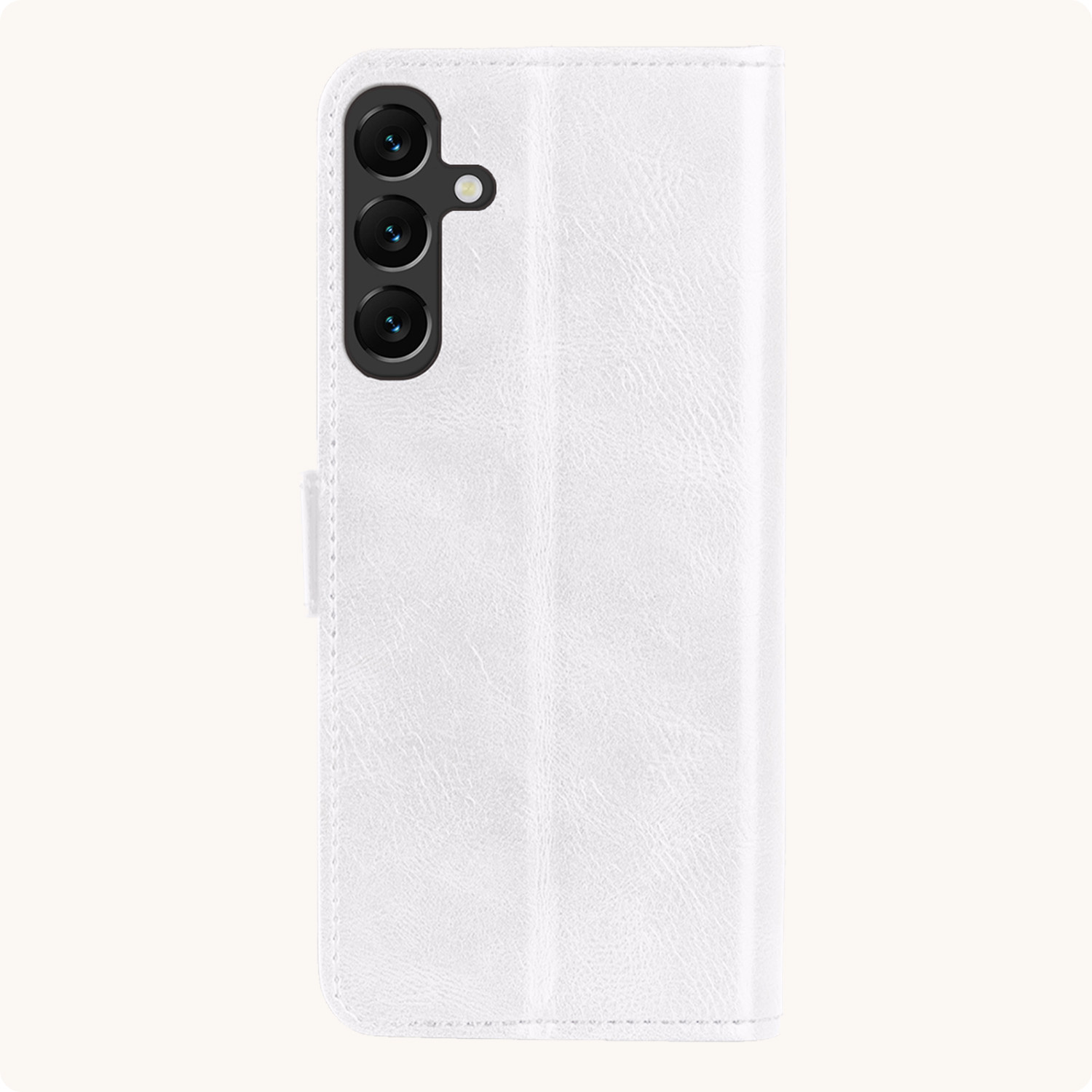 Nomfy Hoesje Geschikt voor Samsung A35 Hoes Bookcase Flipcase Book Cover Met 2x Screenprotector - Hoes Geschikt voor Samsung Galaxy A35 5G Hoesje Book Case - Wit
