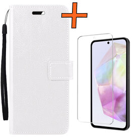 Nomfy Nomfy Samsung Galaxy A35 Hoesje Bookcase Met Screenprotector - Wit