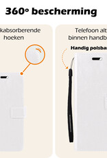 Nomfy Hoesje Geschikt voor Samsung A35 Hoes Bookcase Flipcase Book Cover Met Screenprotector - Hoes Geschikt voor Samsung Galaxy A35 5G Hoesje Book Case - Wit