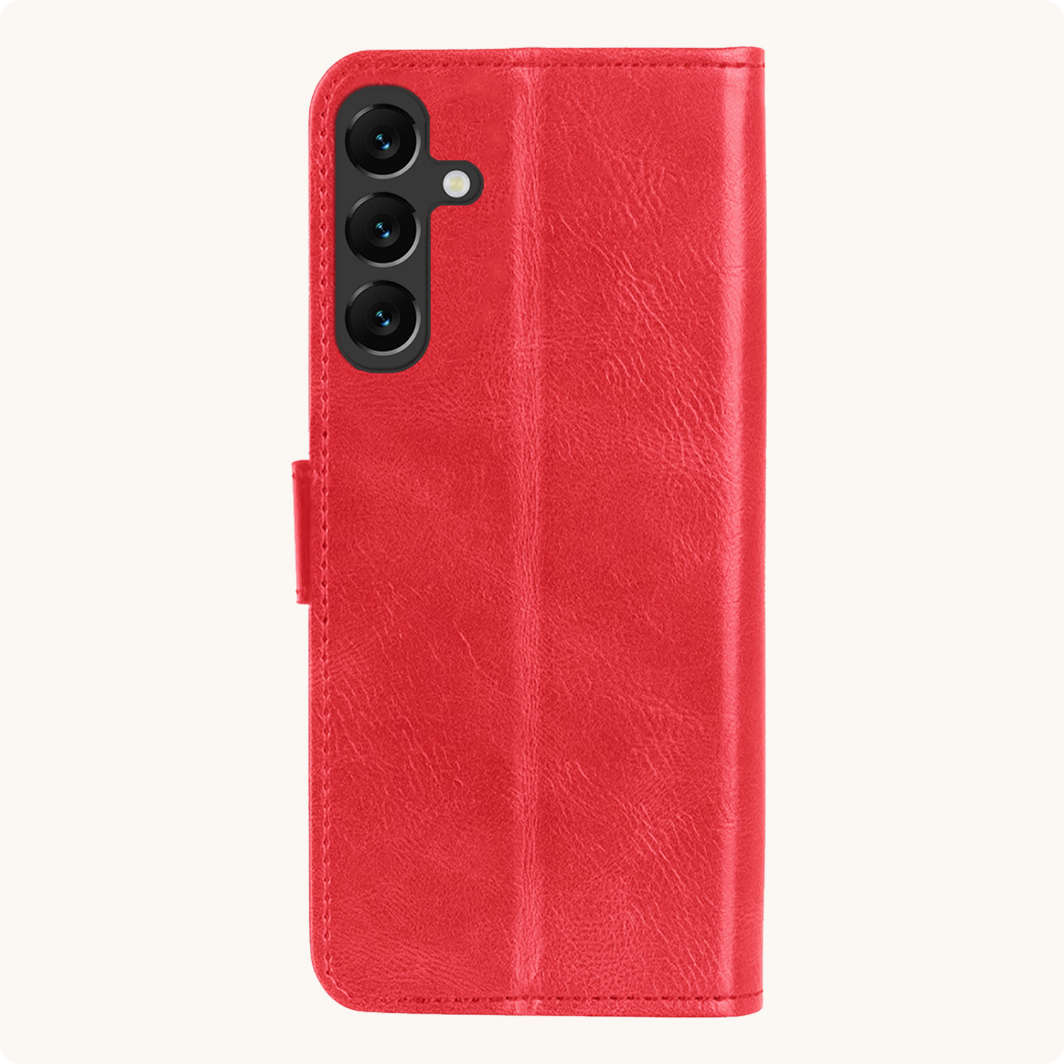 Nomfy Hoesje Geschikt voor Samsung A35 Hoes Bookcase Flipcase Book Cover Met Screenprotector - Hoes Geschikt voor Samsung Galaxy A35 5G Hoesje Book Case - Rood
