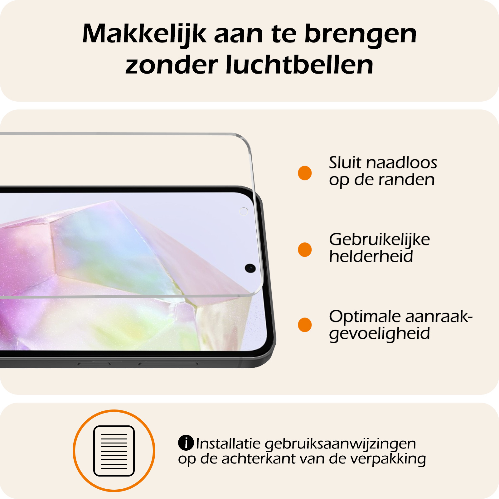Nomfy Hoesje Geschikt voor Samsung A35 Hoes Bookcase Flipcase Book Cover Met Screenprotector - Hoes Geschikt voor Samsung Galaxy A35 5G Hoesje Book Case - Rood