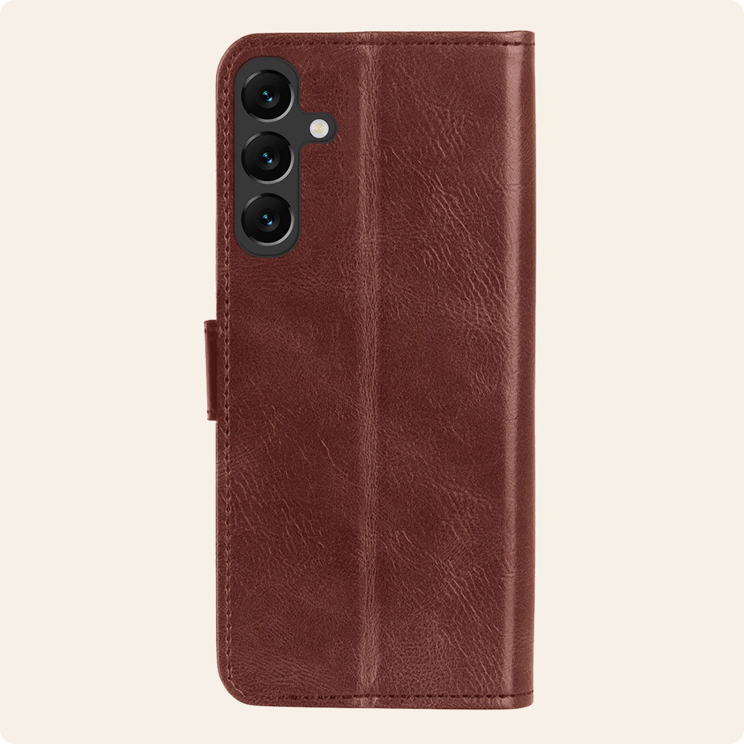 Nomfy Hoesje Geschikt voor Samsung A35 Hoes Bookcase Flipcase Book Cover Met Screenprotector - Hoes Geschikt voor Samsung Galaxy A35 5G Hoesje Book Case - Bruin