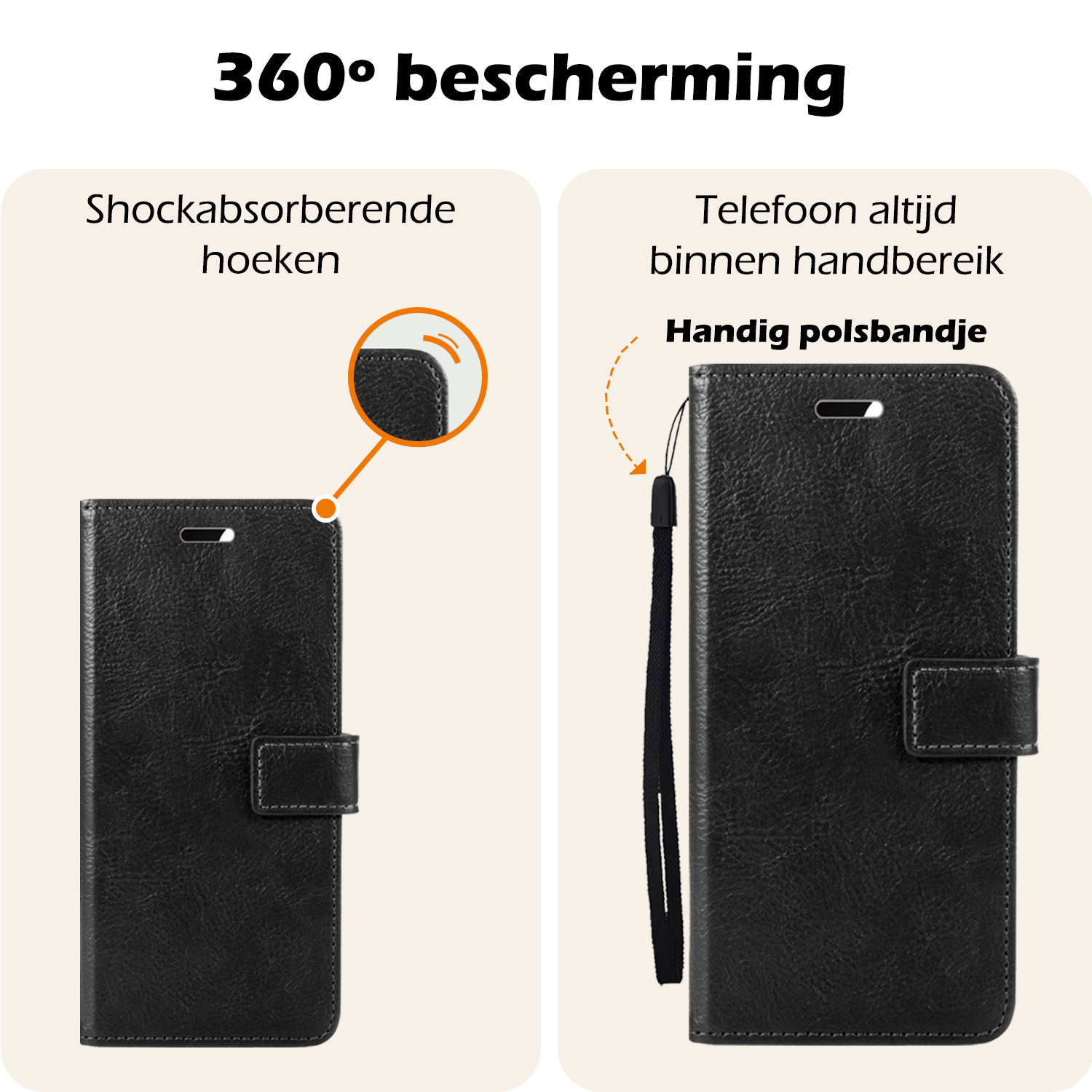 Nomfy Hoesje Geschikt voor Samsung A35 Hoes Bookcase Flipcase Book Cover - Hoes Geschikt voor Samsung Galaxy A35 5G Hoesje Book Case - Zwart