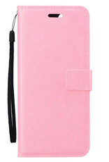 Nomfy Hoesje Geschikt voor Samsung A35 Hoes Bookcase Flipcase Book Cover - Hoes Geschikt voor Samsung Galaxy A35 5G Hoesje Book Case - Lichtroze
