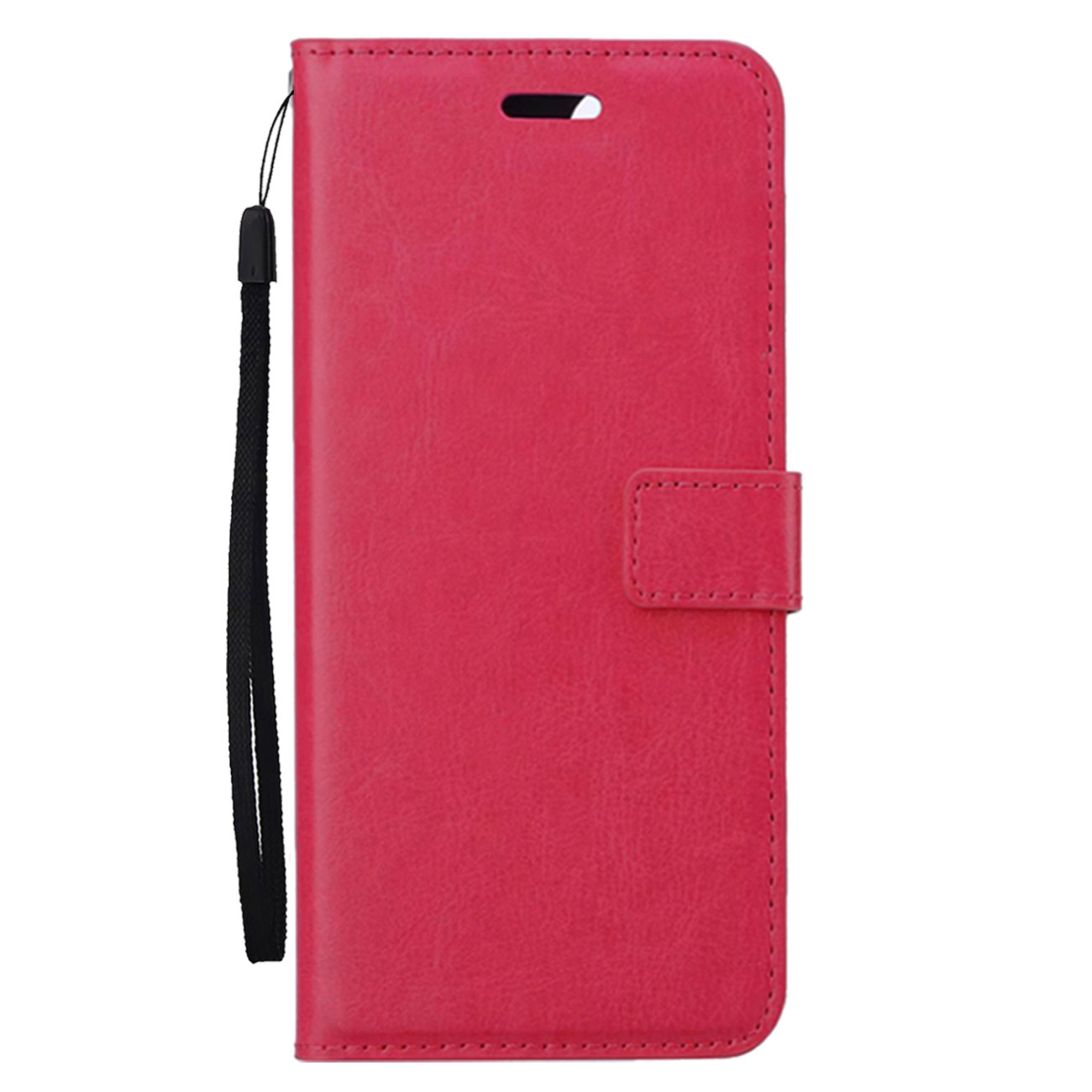 Nomfy Hoesje Geschikt voor Samsung A35 Hoes Bookcase Flipcase Book Cover - Hoes Geschikt voor Samsung Galaxy A35 5G Hoesje Book Case - Donkerroze