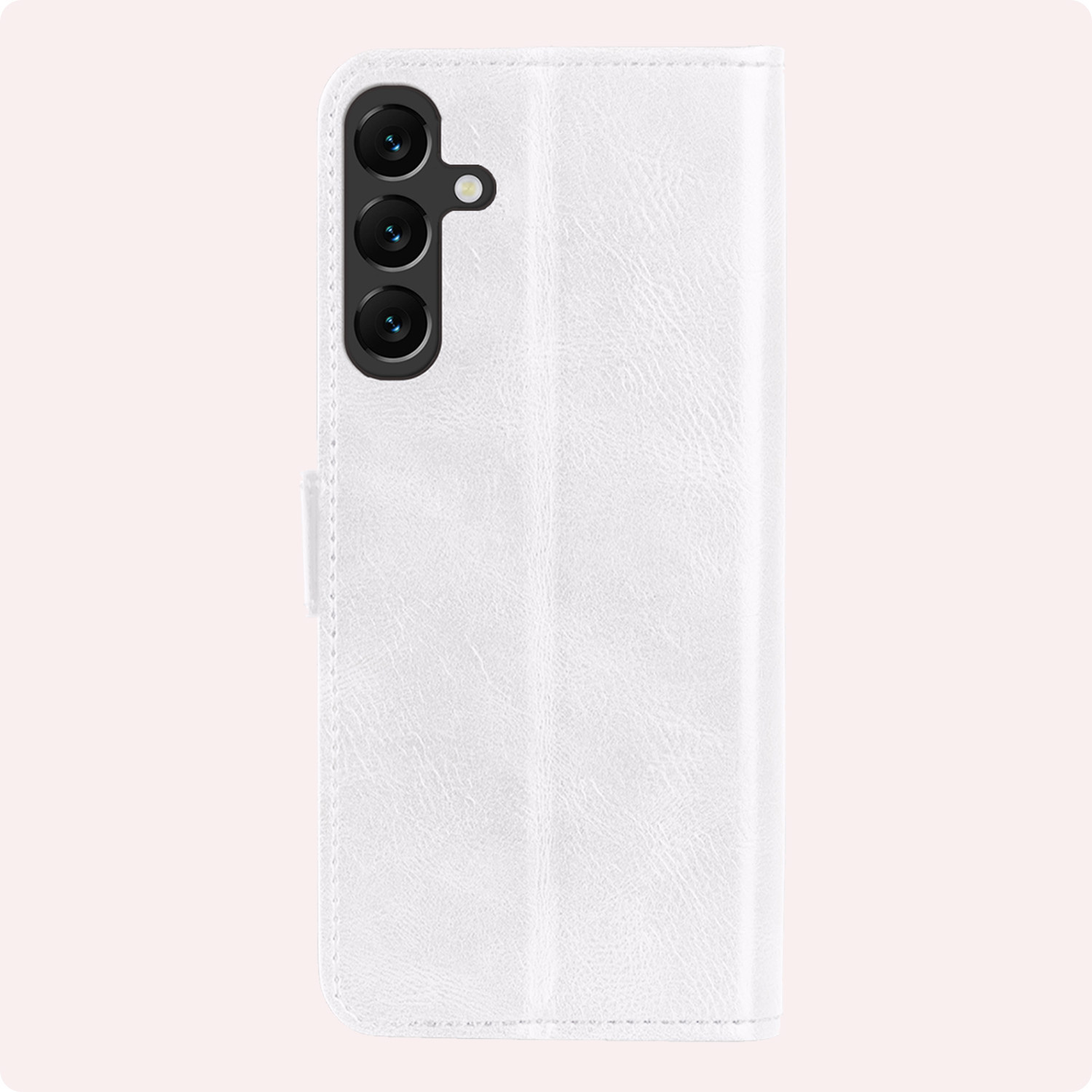 NoXx Hoes Geschikt voor Samsung A35 Hoesje Book Case Hoes Flip Cover Wallet Bookcase Met 2x Screenprotector - Wit
