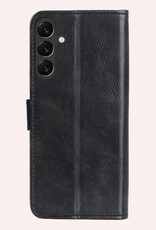 NoXx Hoes Geschikt voor Samsung A35 Hoesje Book Case Hoes Flip Cover Wallet Bookcase Met Screenprotector - Zwart