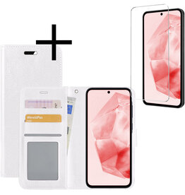 NoXx NoXx Samsung Galaxy A35 Hoesje Bookcase Met Screenprotector - Wit