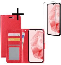 NoXx NoXx Samsung Galaxy A35 Hoesje Bookcase Met Screenprotector - Rood