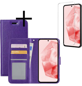 NoXx NoXx Samsung Galaxy A35 Hoesje Bookcase Met Screenprotector - Paars