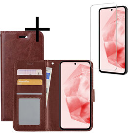 NoXx NoXx Samsung Galaxy A35 Hoesje Bookcase Met Screenprotector - Bruin