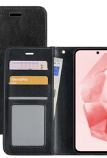 NoXx Hoes Geschikt voor Samsung A35 Hoesje Book Case Hoes Flip Cover Wallet Bookcase - Zwart