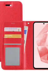 NoXx Hoes Geschikt voor Samsung A35 Hoesje Book Case Hoes Flip Cover Wallet Bookcase - Rood