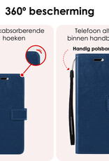 NoXx Hoes Geschikt voor Samsung A35 Hoesje Book Case Hoes Flip Cover Wallet Bookcase - Donkerblauw