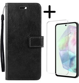 BASEY. BASEY. Samsung Galaxy A35 Hoesje Bookcase Met Screenprotector - Zwart
