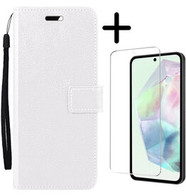 BASEY. BASEY. Samsung Galaxy A35 Hoesje Bookcase Met Screenprotector - Wit