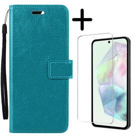 BASEY. BASEY. Samsung Galaxy A35 Hoesje Bookcase Met Screenprotector - Turquoise