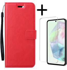 BASEY. BASEY. Samsung Galaxy A35 Hoesje Bookcase Met Screenprotector - Rood