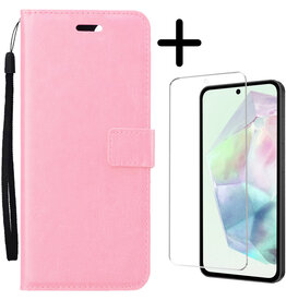 BASEY. BASEY. Samsung Galaxy A35 Hoesje Bookcase Met Screenprotector - Lichtroze