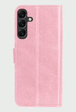 BASEY. Hoes Geschikt voor Samsung A35 Hoesje Bookcase Hoes Flip Case Book Cover Met Screenprotector - Hoesje Geschikt voor Samsung Galaxy A35 5G Hoes Book Case Hoesje - Lichtroze