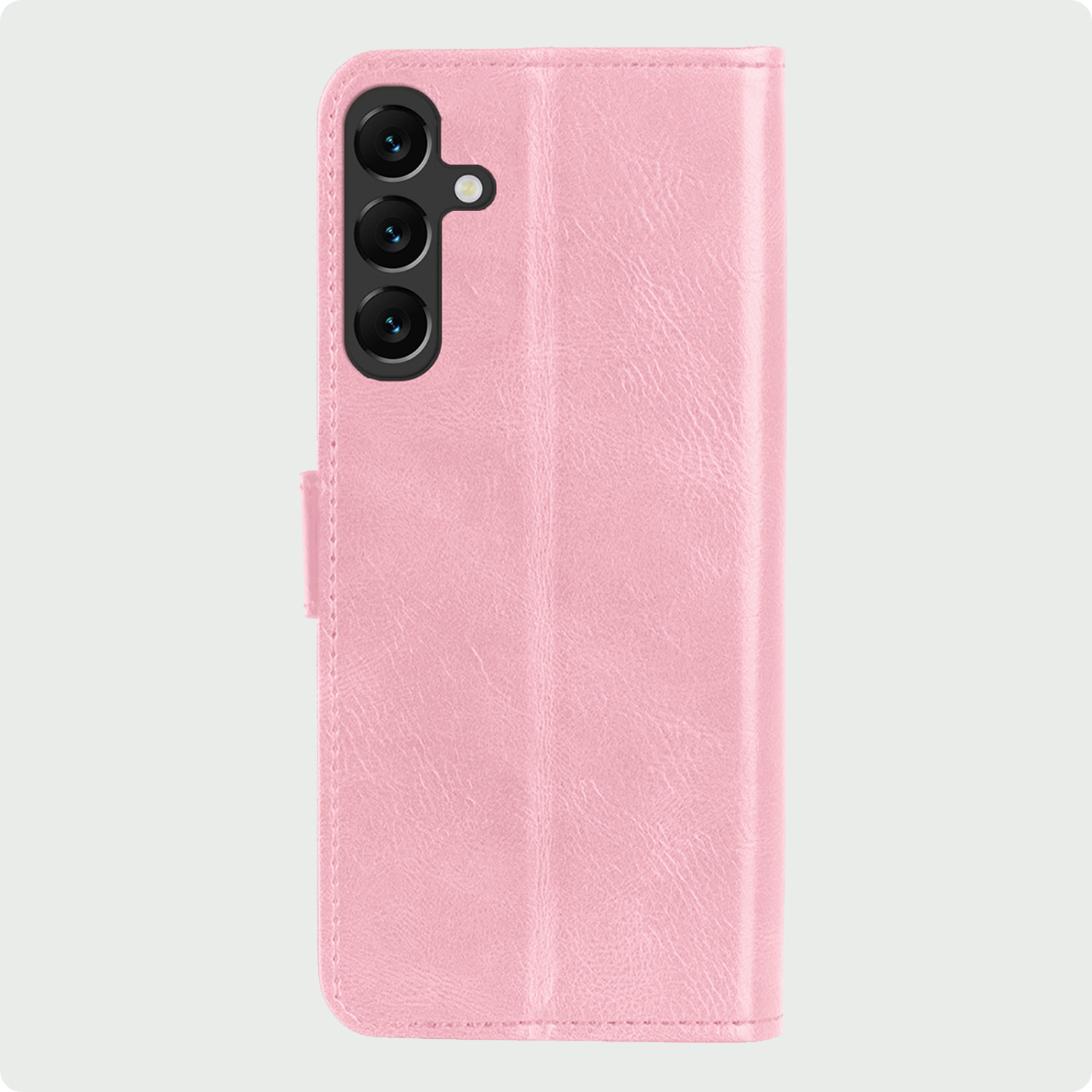 BASEY. Hoes Geschikt voor Samsung A35 Hoesje Bookcase Hoes Flip Case Book Cover Met Screenprotector - Hoesje Geschikt voor Samsung Galaxy A35 5G Hoes Book Case Hoesje - Lichtroze