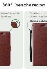 BASEY. Hoes Geschikt voor Samsung A35 Hoesje Bookcase Hoes Flip Case Book Cover Met Screenprotector - Hoesje Geschikt voor Samsung Galaxy A35 5G Hoes Book Case Hoesje - Bruin