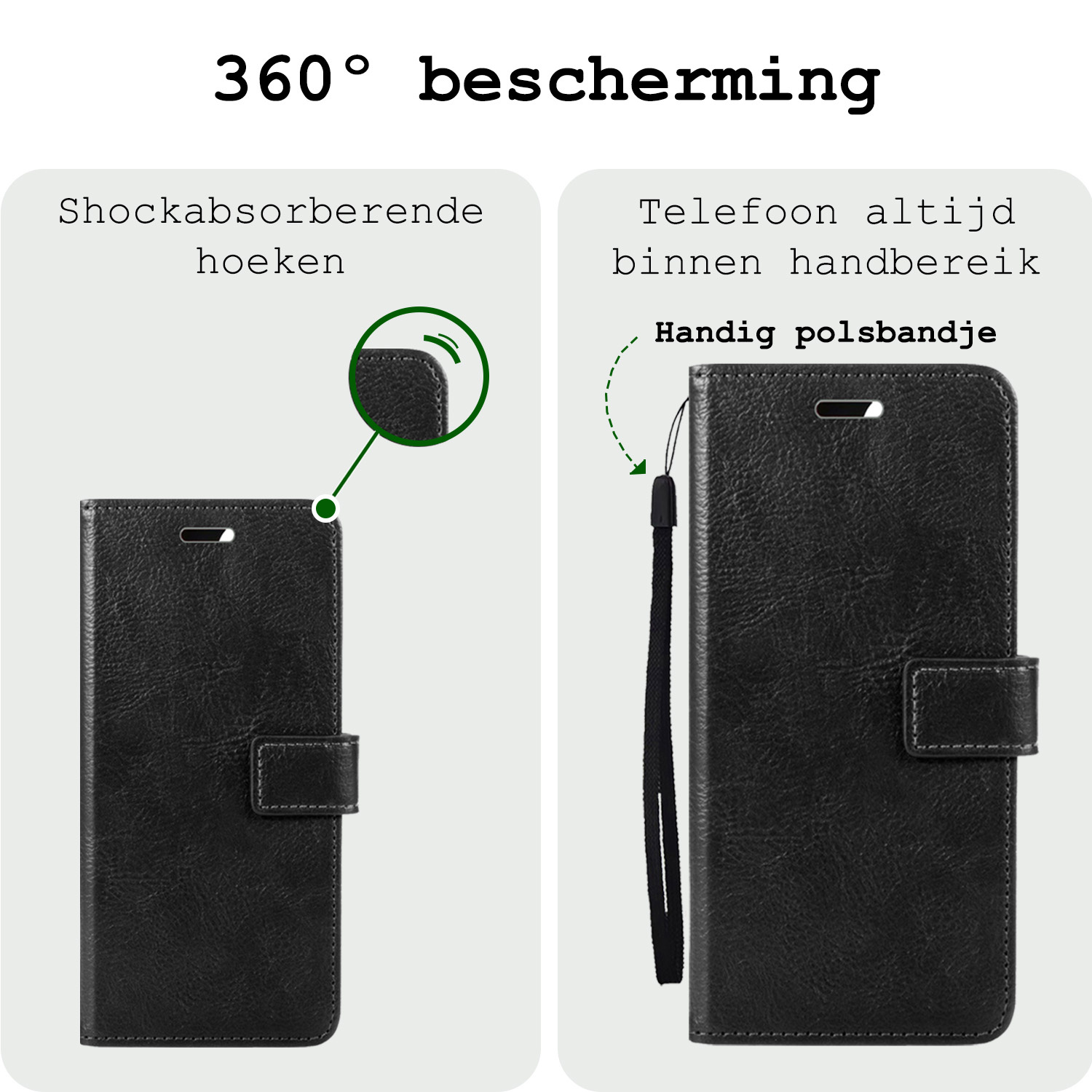 BASEY. Hoes Geschikt voor Samsung A35 Hoesje Bookcase Hoes Flip Case Book Cover - Hoesje Geschikt voor Samsung Galaxy A35 5G Hoes Book Case Hoesje - Zwart