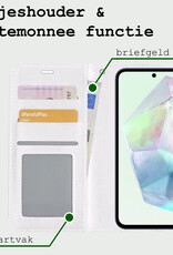 BASEY. Hoes Geschikt voor Samsung A35 Hoesje Bookcase Hoes Flip Case Book Cover - Hoesje Geschikt voor Samsung Galaxy A35 5G Hoes Book Case Hoesje - Wit