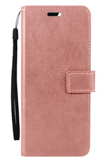 BASEY. Hoes Geschikt voor Samsung A35 Hoesje Bookcase Hoes Flip Case Book Cover - Hoesje Geschikt voor Samsung Galaxy A35 5G Hoes Book Case Hoesje - Rosé goud