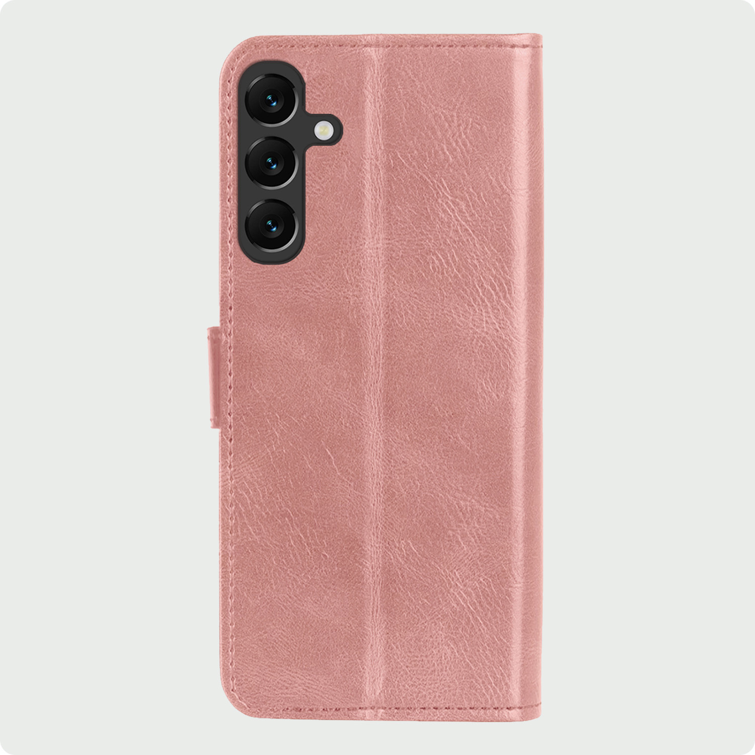 BASEY. Hoes Geschikt voor Samsung A35 Hoesje Bookcase Hoes Flip Case Book Cover - Hoesje Geschikt voor Samsung Galaxy A35 5G Hoes Book Case Hoesje - Rosé goud