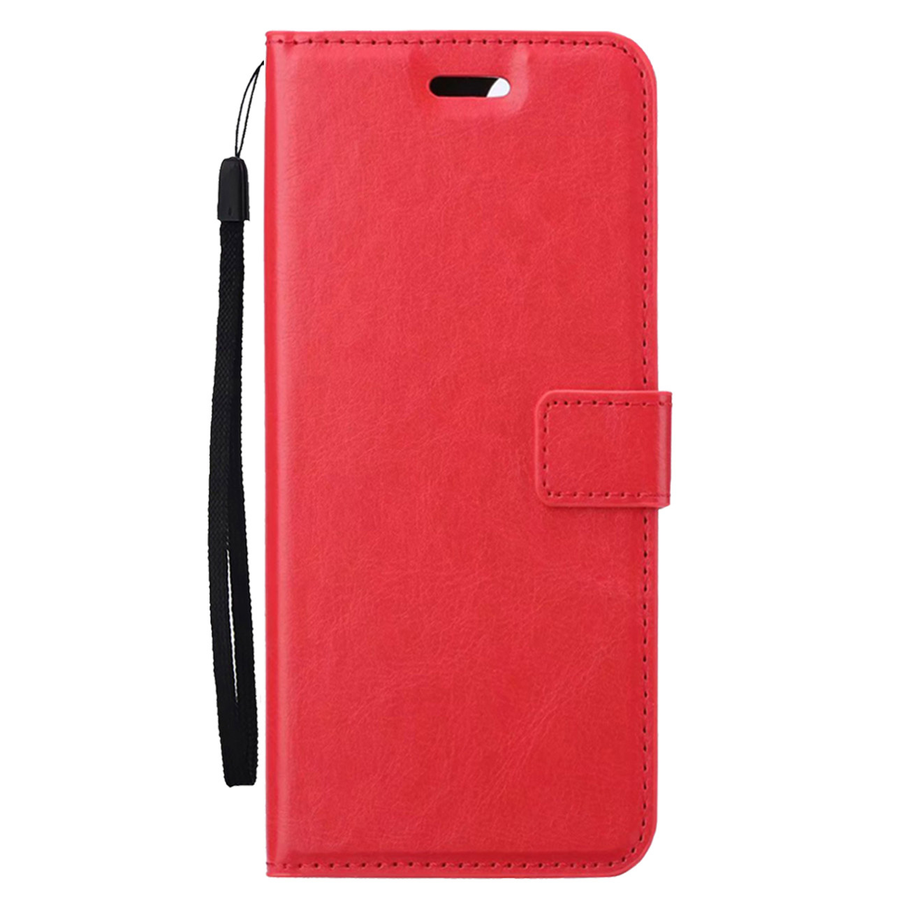 BASEY. Hoes Geschikt voor Samsung A35 Hoesje Bookcase Hoes Flip Case Book Cover - Hoesje Geschikt voor Samsung Galaxy A35 5G Hoes Book Case Hoesje - Rood