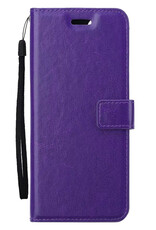 BASEY. Hoes Geschikt voor Samsung A35 Hoesje Bookcase Hoes Flip Case Book Cover - Hoesje Geschikt voor Samsung Galaxy A35 5G Hoes Book Case Hoesje - Paars