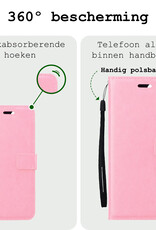 BASEY. Hoes Geschikt voor Samsung A35 Hoesje Bookcase Hoes Flip Case Book Cover - Hoesje Geschikt voor Samsung Galaxy A35 5G Hoes Book Case Hoesje - Lichtroze