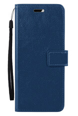 BASEY. Hoes Geschikt voor Samsung A35 Hoesje Bookcase Hoes Flip Case Book Cover - Hoesje Geschikt voor Samsung Galaxy A35 5G Hoes Book Case Hoesje - Donkerblauw