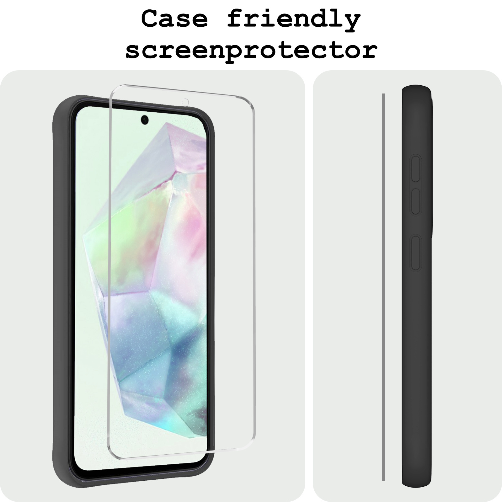 BASEY. Screenprotector Geschikt voor Samsung A35 Screenprotector Tempered Glass - Screenprotector Geschikt voor Samsung Galaxy A35 5G Beschermglas Screen Protector Glas - 3 Stuks