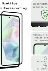 BASEY. Screenprotector Geschikt voor Samsung A35 Screenprotector Beschermglas Full Cover - Screenprotector Geschikt voor Samsung Galaxy A35 5G Screen Protector Full Cover