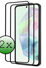 BASEY. Screenprotector Geschikt voor Samsung A35 Screenprotector Beschermglas Full Cover - Screenprotector Geschikt voor Samsung Galaxy A35 5G Screen Protector Full Cover - 2 Stuks