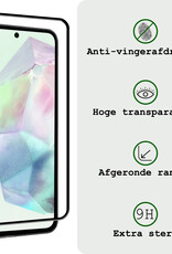 BASEY. Screenprotector Geschikt voor Samsung A35 Screenprotector Beschermglas Full Cover - Screenprotector Geschikt voor Samsung Galaxy A35 5G Screen Protector Full Cover - 2 Stuks