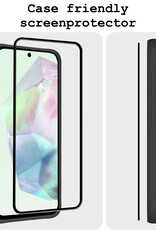 BASEY. Screenprotector Geschikt voor Samsung A35 Screenprotector Beschermglas Full Cover - Screenprotector Geschikt voor Samsung Galaxy A35 5G Screen Protector Full Cover - 3 Stuks