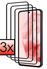 NoXx Screenprotector Geschikt voor Samsung A35 Screenprotector Tempered Glass Gehard Glas Full Cover - 3x