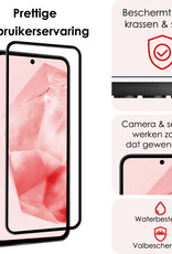 NoXx Screenprotector Geschikt voor Samsung A35 Screenprotector Tempered Glass Gehard Glas Full Cover - 3x