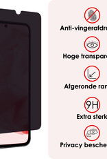 NoXx Screenprotector Geschikt voor Samsung A35 Screenprotector Privacy Tempered Glass Gehard Glas Display Cover - 2x