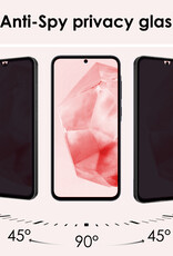 NoXx Screenprotector Geschikt voor Samsung A35 Screenprotector Privacy Tempered Glass Gehard Glas Display Cover - 2x