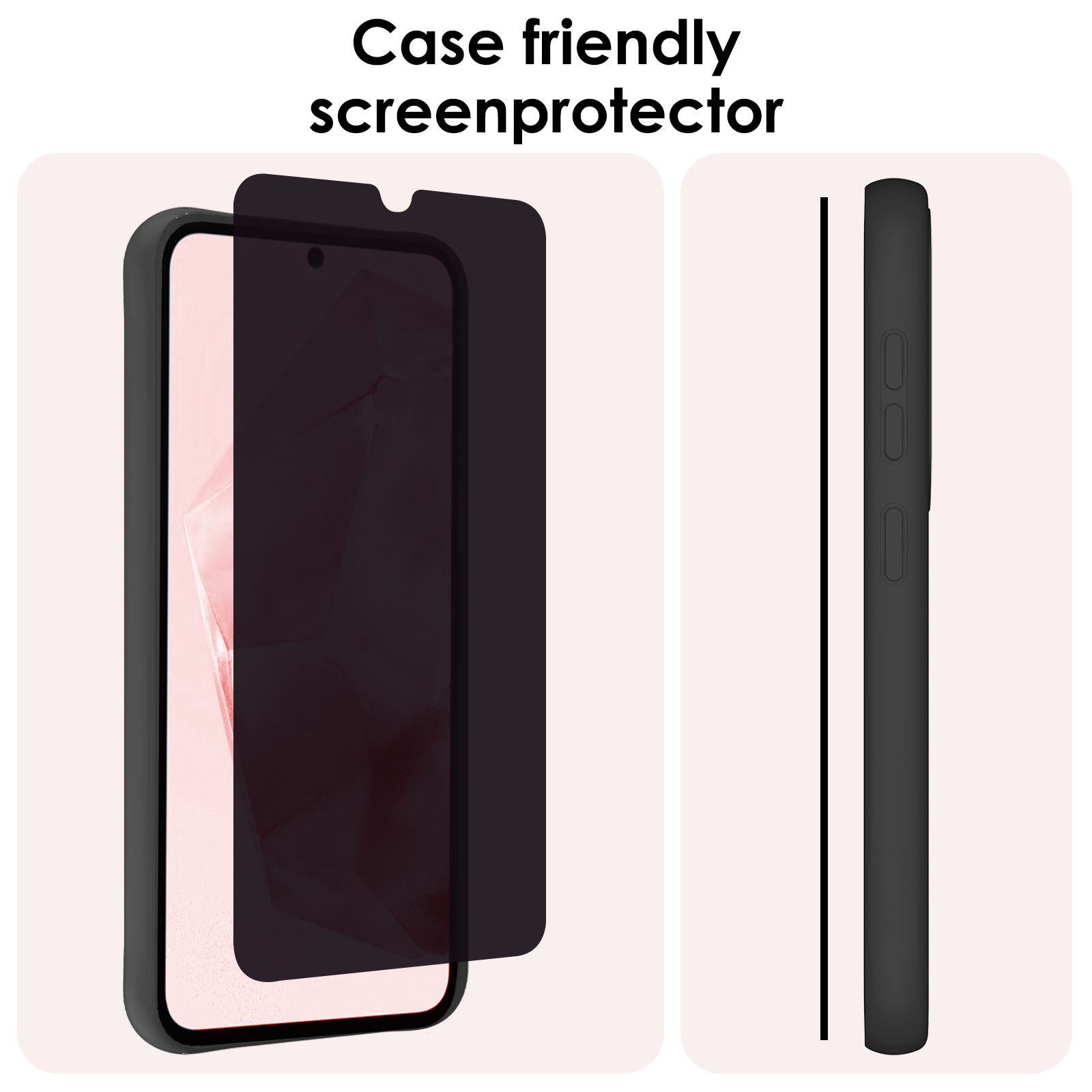 NoXx Screenprotector Geschikt voor Samsung A35 Screenprotector Privacy Tempered Glass Gehard Glas Display Cover - 2x