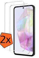 Nomfy Screenprotector Geschikt voor Samsung A35 Screenprotector Bescherm Glas Tempered Glass - Screenprotector Geschikt voor Samsung Galaxy A35 5G Screen Protector - 2 PACK