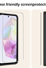 Nomfy Screenprotector Geschikt voor Samsung A35 Screenprotector Bescherm Glas Tempered Glass - Screenprotector Geschikt voor Samsung Galaxy A35 5G Screen Protector - 2 PACK