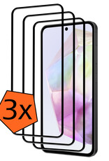 Nomfy Screenprotector Geschikt voor Samsung A35 Screenprotector Bescherm Glas - Screenprotector Geschikt voor Samsung Galaxy A35 5G Screen Protector Tempered Glass Full Screen Full Cover - 3 PACK
