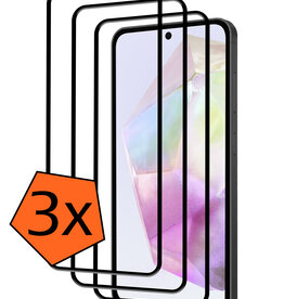 Nomfy Nomfy Samsung Galaxy A35 Screenprotector Full Cover - 3 PACK